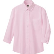 7875-060-L [アイトス レディース七分袖オックスボタンダウンシャツ  ピンク L]