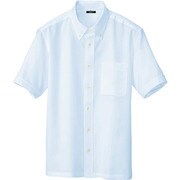 8054-007-M [アイトス 半袖ボタンダウンシャツ(男女兼用) サックス M]