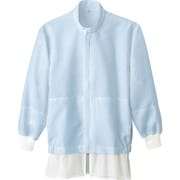 861028-007-L [アイトス 長袖比翼ブルゾン(男女兼用) サックス L]