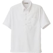 861206-001-L [アイトス メンズ半袖ニットボタンダウンシャツ ホワイト L]
