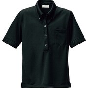 861207-010-L [アイトス レディース半袖ニットボタンダウンシャツ ブラック L]