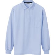 CL1001-001-S [アイトス メンズ長袖ポロシャツ サックス S]