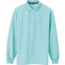 CL1001-004-5L [アイトス メンズ長袖ポロシャツ ミントグリーン 5L]