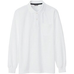 CL1001-024-5L [アイトス メンズ長袖ポロシャツ ホワイト 5L]
