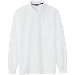 CL1001-024-L [アイトス メンズ長袖ポロシャツ ホワイト L]