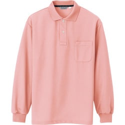 CL1001-025-4L [アイトス メンズ長袖ポロシャツ ピンク 4L]