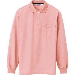 CL1001-025-S [アイトス メンズ長袖ポロシャツ ピンク S]
