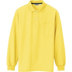 CL1001-042-M [アイトス メンズ長袖ポロシャツ イエロー M]