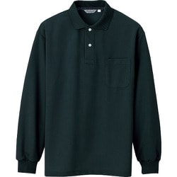 CL1001-091-4L [アイトス メンズ長袖ポロシャツ ブラック 4L]