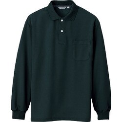 CL1001-091-M [アイトス メンズ長袖ポロシャツ ブラック M]