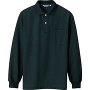 CL1001-091-S [アイトス メンズ長袖ポロシャツ ブラック S]
