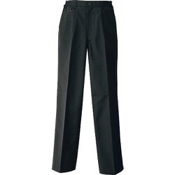 HS2600-910-L [アイトス メンズシャーリングパンツ(1タック) ブラック(ハーフ仕様 Dカン付) L]