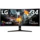 34型 ウルトラワイド ゲーミングモニター（2560×1080）/IPS（ハーフグレア）/HDR10/G-Sync Compatible/FreeSync/144Hz/DASモード 34GL750-B