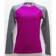 WsラグランロングTシャツ2トーン H-335 RIB×MGY リベナ LLサイズ [アウトドア カットソー レディース]