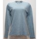 Ws ボーダーロングTシャツ I 135 ターコイズ×ダークグレー Mサイズ [アウトドア カットソー レディース]