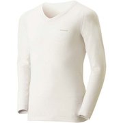 ジオライン M.W. Vネックシャツ Men's 1107286 ホワイト Sサイズ [アウトドア アンダーウェア メンズ]