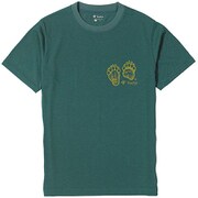 CシールドフットマークT S/S 5215981 フォレストグリーン XLサイズ [アウトドア カットソー メンズ]
