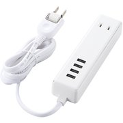 USBタップ/USBメス×4/AC×2/ケーブル1.5m/3.4A/ホワイト MOT-U11-2415WH