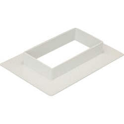 マサル エムケーダクト付属品 フランジ 8号200型 ミルキーホワイト MDF8203