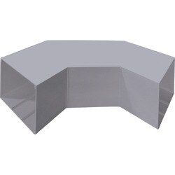 マサル エムケーダクト付属品 平面大マガリ 6号150型 グレー MDLM6151