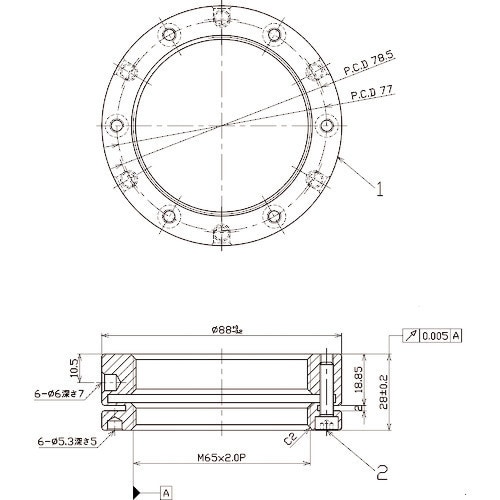 日機 MKR65X2.0P [日機 精密ロックナット MKRシリーズ M65X2.0P