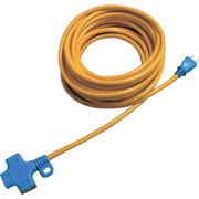 正和電工 抜け止め機能付きマルチタップ延長コード 10m 黄/青 ND-10