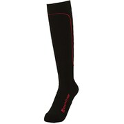 腱力ソックス performance long OKA96252 009×055 ブラック×レッド Mサイズ(24-26cm) [スキーソックス ユニセックス]