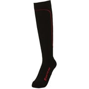 腱力ソックス performance long OKA96252 009×055 ブラック×レッド Lサイズ(26-28cm) [スキーソックス ユニセックス]