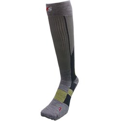 スキンウール・オブリーク型 特薄手・ロング丈 O2-SW053 グレー Mサイズ(24-26cm) [スキーソックス ユニセックス]