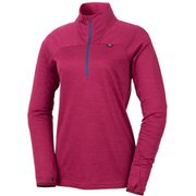 キャスター ウール ジップ ロングスリーブ LD CASTOR WOOL ZIP LS MIV01738 ROSE RED 3700 XSサイズ（日本：Sサイズ） [アウトドア カットソー レディース]