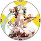 ペコミクちゃん 缶バッジ A. キービジュアル [キャラクターグッズ]