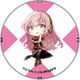 ペコミクちゃん 缶バッジ E. 巡音ルカ [キャラクターグッズ]