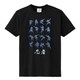 S-3775A [立体おみやげTシャツ 忍者16ポーズ クロ S]