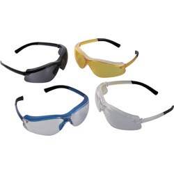 NO.1341-S [トーヨーセフティ 超軽量防じんメガネ スモーク(スペクタクル型)]