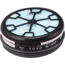NO.1892 [トーヨーセフティ TOYO 取替え用吸収缶防じんフィルター(区分S1)付き]