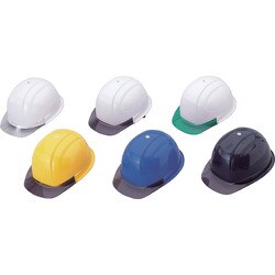 NO.370F-OT-G-LY [トーヨーセフティ ひさし透明ヘルメット うす黄]