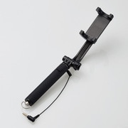 有線リモコン付自撮り棒/回転ホルダー型/コンパクトタイプ/620mm/ブラック/セルフィー P-SSYGRBK