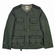 アルフラックスノーカラーユーティリティジャケット Alflux No Collar Utility Jacket 6113807 オリーブ Mサイズ [釣り ジャケット メンズ]