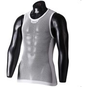 IN1821 UnIsex 袖なし丸首シャツ II WHITE [スキーアンダーシャツ メンズ]