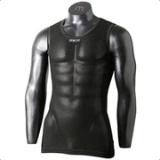 IN1821 UnIsex 袖なし丸首シャツ I BLACK [スキーアンダーシャツ メンズ]