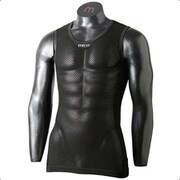 IN1821 UnIsex 袖なし丸首シャツ III BLACK [スキーアンダーシャツ メンズ]