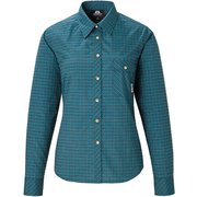 Ws LS Tartan Shirt 422808 T00 ティール Sサイズ [アウトドア シャツ レディース]