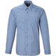 LS Gingham Check Shirt S B01 ブルー [アウトドア シャツ]