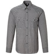 LS Gingham Check Shirt 421826 B02 ブラック Sサイズ [アウトドア シャツ メンズ]