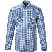LS Gingham Check Shirt XL B01 ブルー [アウトドア シャツ]