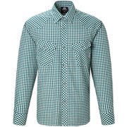 LS Gingham Check Shirt M G03 グリーン [アウトドア シャツ]
