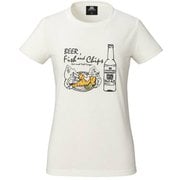Ws Britpop Tee - Fish & Chips 422797 W01 ホワイト XSサイズ [アウトドア カットソー レディース]