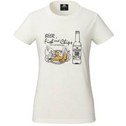Ws Britpop Tee-Fish ＆ Chips L W01 ホワイト [アウトドア カットソー]