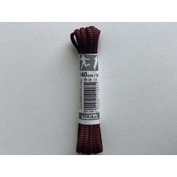 Tobby アウトドアスリム 丸紐 242-DOTS-07 ブラック/レッド 140cm 2本入り [アウトドアシューズ 靴紐]
