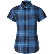 WOMENS SS TARTAN SHIRT 422840 B01 ブルー Mサイズ [アウトドア シャツ レディース]